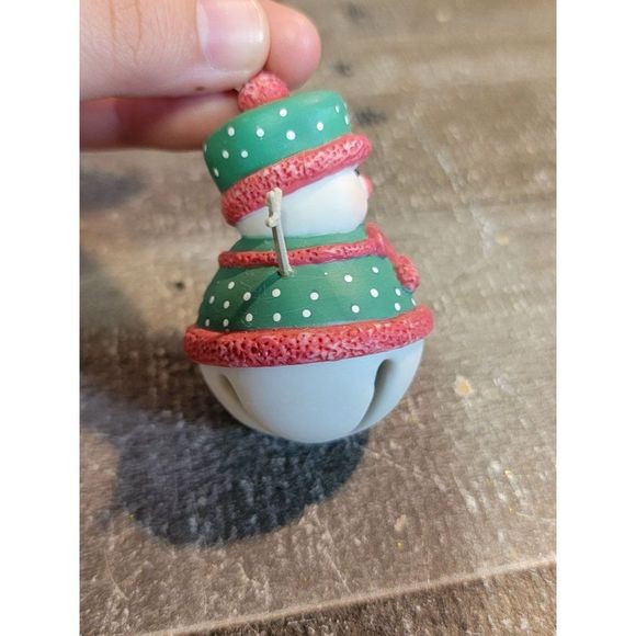 Hallmark 2002 happy Bell snowman ornament Xmas decor - Picture 2 of 4